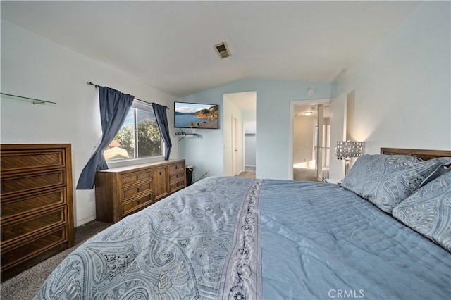 43816 Fallon Dr, Lancaster, CA 93535 - carpeted bedroom featuring vaulted ceiling