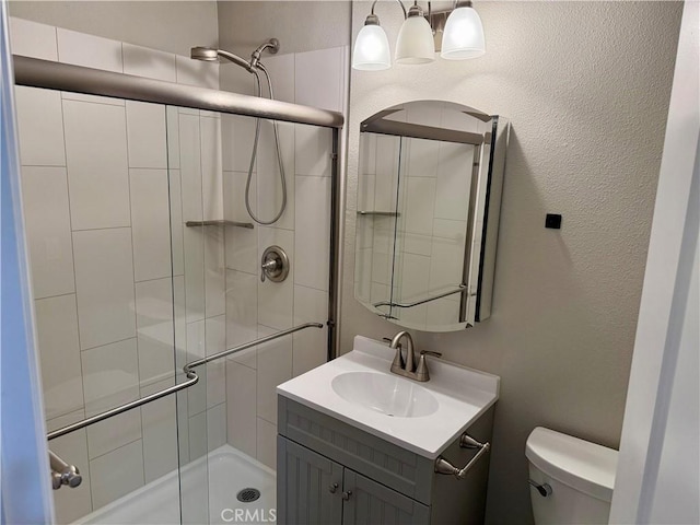 18083 Deodar St, Hesperia, CA 92345 - bathroom featuring a stall shower and vanity
