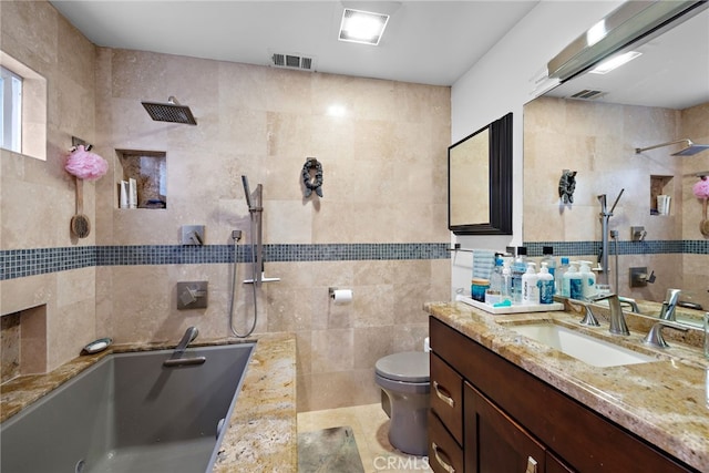 1623 W Balboa Blvd, Newport Beach, CA 92663 - full bathroom with tile walls, vanity, and toilet