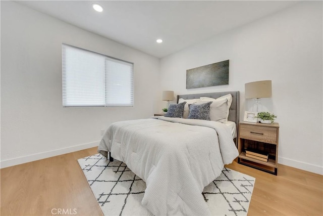 144 N Dommer Ave, Walnut, CA 91789 - bedroom with baseboards, wood finished floors, and recessed lighting