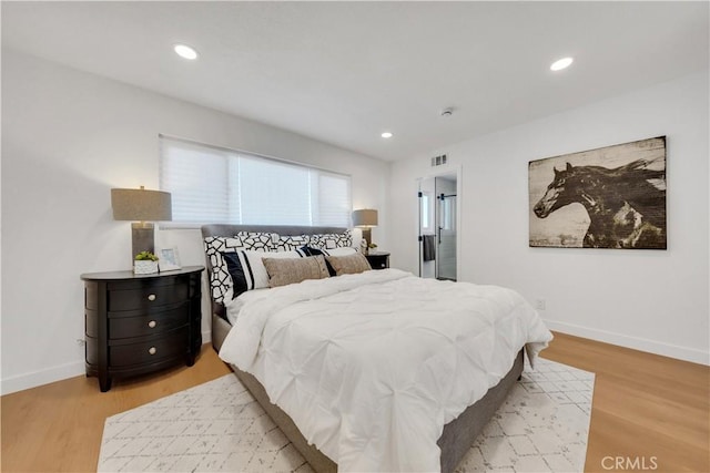 144 N Dommer Ave, Walnut, CA 91789 - bedroom featuring baseboards, light wood finished floors, and recessed lighting