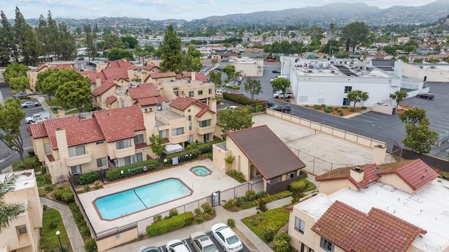 1380 E Washington Ave Unit 2, El Cajon, CA 92019 - aerial perspective of suburban area featuring a pool area and mountains