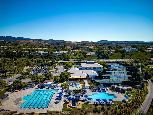 32022 Via Pavo Real, Coto De Caza, CA 92679 - bird's eye view of a pool area and a mountainous background