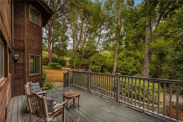 32022 Via Pavo Real, Coto De Caza, CA 92679 - wooden deck with view of scattered trees