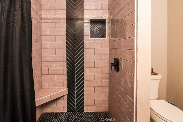 1330 Santa Fe Cir, Needles, CA 92363 - full bath featuring toilet and tiled shower