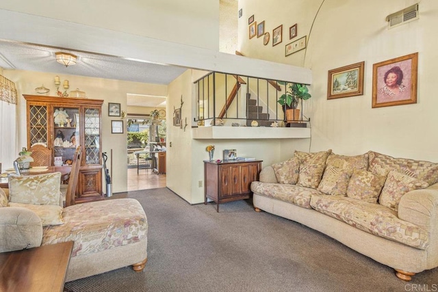 150 Richeth Rd, San Diego, CA 92114 - living area featuring carpet floors and stairway