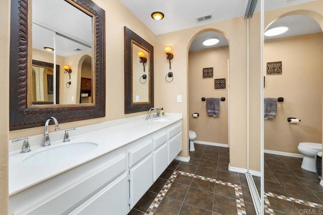 1663 Linda Sue Ln, Encinitas, CA 92024 - bathroom with double vanity and tile patterned floors