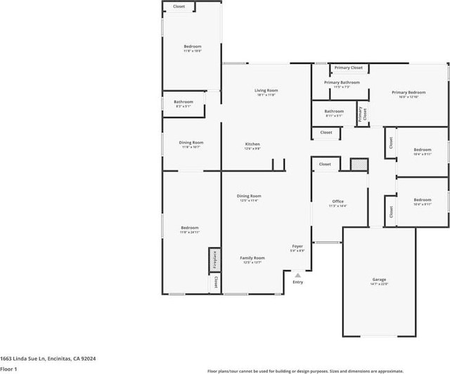 1663 Linda Sue Ln, Encinitas, CA 92024 - view of property floor plan