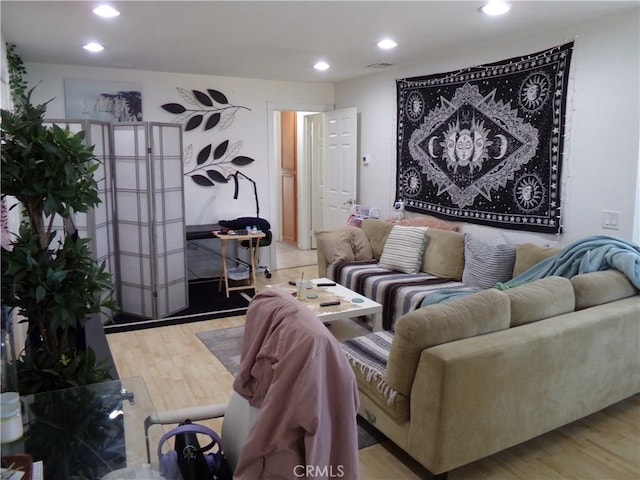 1598 Border Ave Unit H, Corona, CA 92882 - living room with wood finished floors and recessed lighting