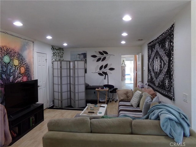 1598 Border Ave Unit H, Corona, CA 92882 - living room with recessed lighting and light wood-style flooring