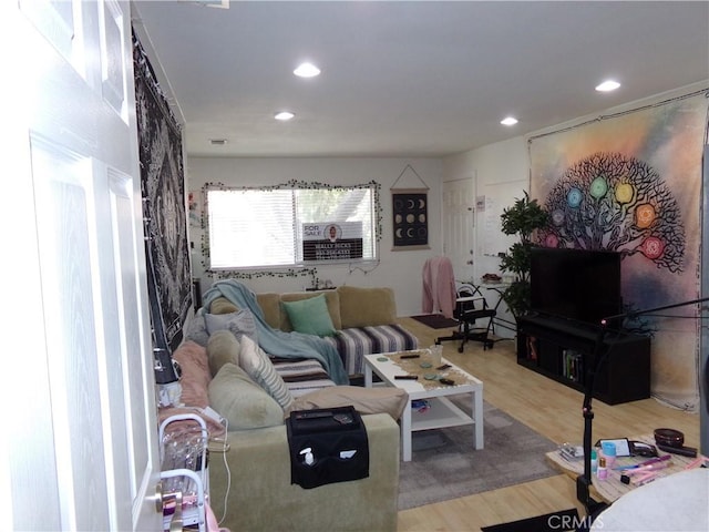 1598 Border Ave Unit H, Corona, CA 92882 - living area with light wood finished floors and recessed lighting
