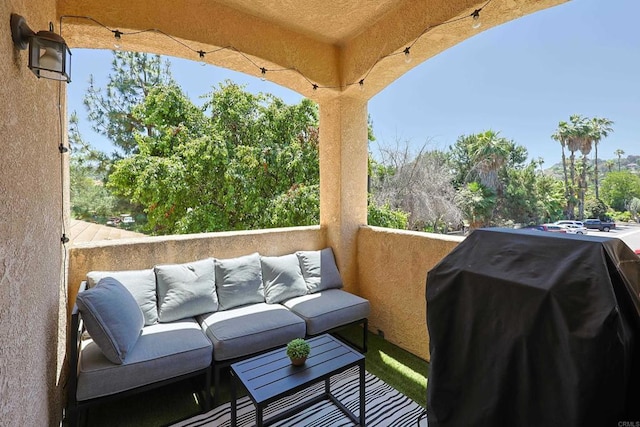 3171 Dehesa Rd Unit 3, El Cajon, CA 92019 - balcony with a grill and an outdoor living space