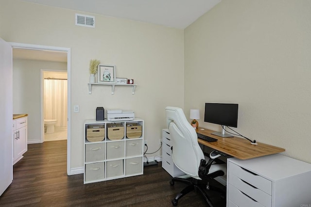3171 Dehesa Rd Unit 3, El Cajon, CA 92019 - office area with dark wood-style floors and baseboards