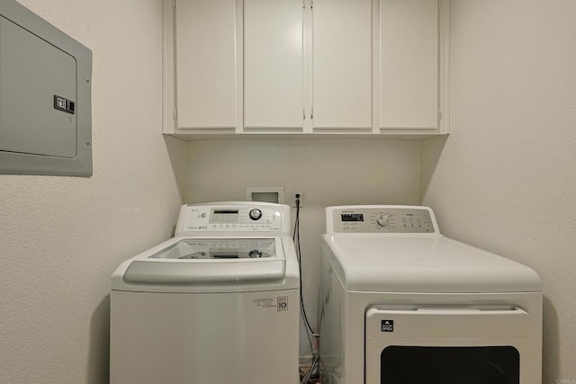 3171 Dehesa Rd Unit 3, El Cajon, CA 92019 - washroom featuring electric panel, independent washer and dryer, and cabinet space