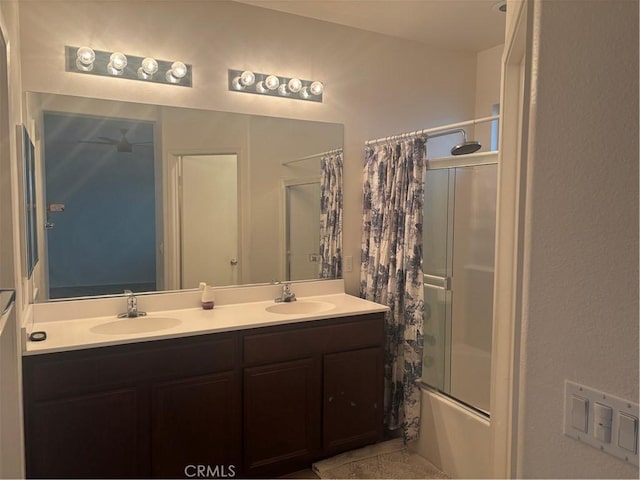 1884 Glow Pointe, San Jacinto, CA 92582 - full bathroom featuring double vanity and shower / tub combo