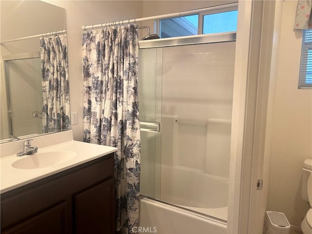 1884 Glow Pointe, San Jacinto, CA 92582 - bathroom with enclosed tub / shower combo, toilet, and vanity