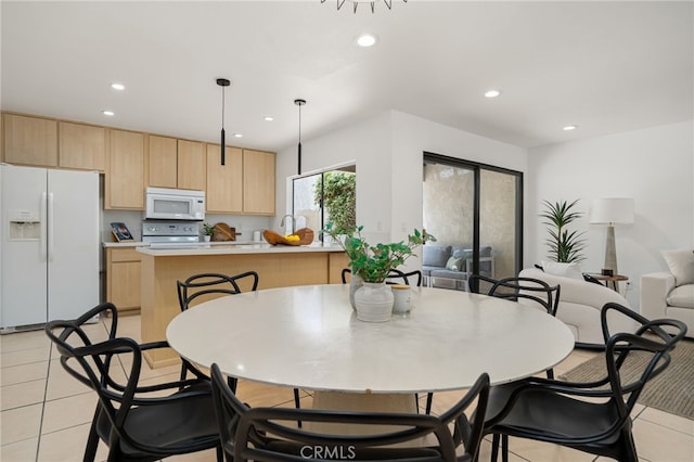 45405 Lupine Ln Unit 16, Palm Desert, CA 92260 - dining area featuring recessed lighting and light tile patterned floors