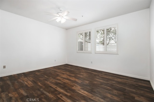 1171 Otano Way, Oxnard, CA 93030 - unfurnished room with dark wood-type flooring, baseboards, and a ceiling fan