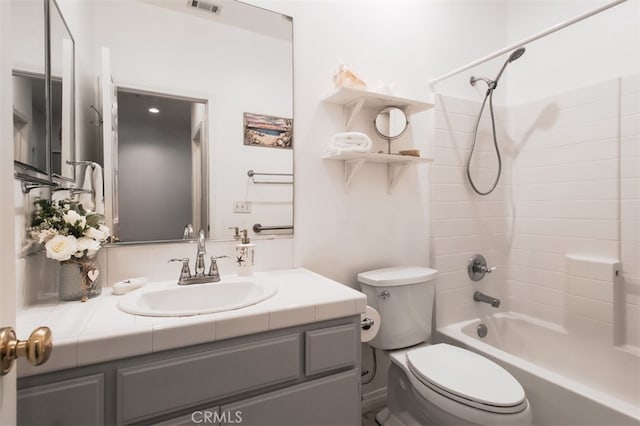 1171 Otano Way, Oxnard, CA 93030 - bathroom featuring vanity, toilet, and shower / washtub combination