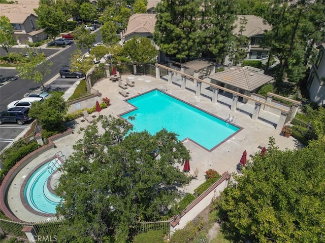 369 Chaumont Cir, Lake Forest, CA 92610 - drone / aerial view of a pool area