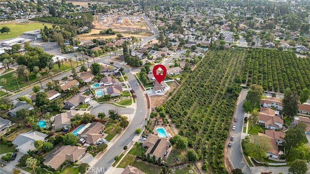 1563 Gary Ln, Redlands, CA 92374 - aerial view of property's location with extensive farmland and nearby suburban area