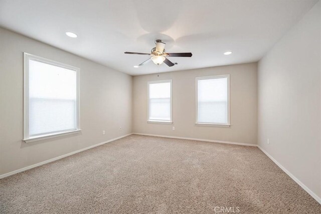 11506 Cuervo Way, Atascadero, CA 93422 - carpeted spare room featuring ceiling fan, baseboards, and recessed lighting