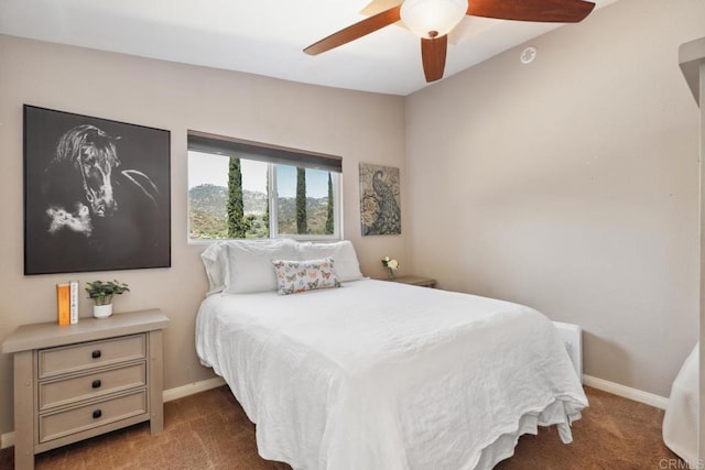 1529 Cloverdale Rd, Escondido, CA 92027 - bedroom with carpet flooring, baseboards, and a ceiling fan
