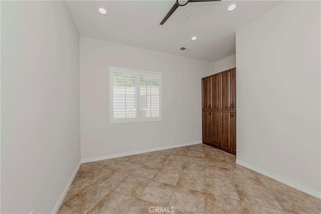 211 Franklin Ave, Redlands, CA 92373 - unfurnished bedroom featuring recessed lighting, baseboards, and ceiling fan