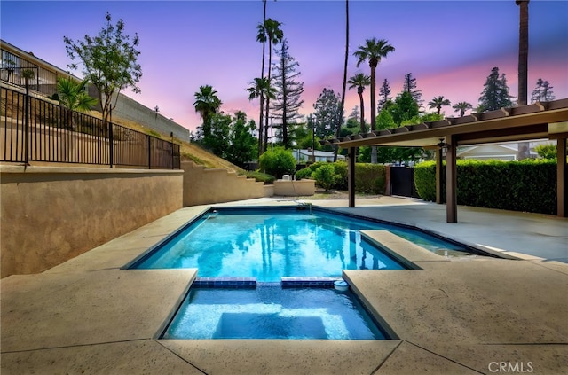 211 Franklin Ave, Redlands, CA 92373 - view of swimming pool with a pool with connected hot tub and a patio area