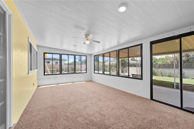 1426 E Colver Pl, Covina, CA 91724 - unfurnished sunroom featuring carpet flooring and a ceiling fan