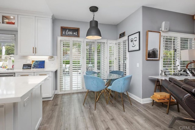 4520 Tarantella Ln, San Diego, CA 92130 - dining space featuring light wood-style floors and baseboards