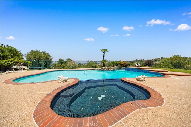 2360 Oakleaf Canyon Rd, Walnut, CA 91789 - view of swimming pool with a pool with connected hot tub