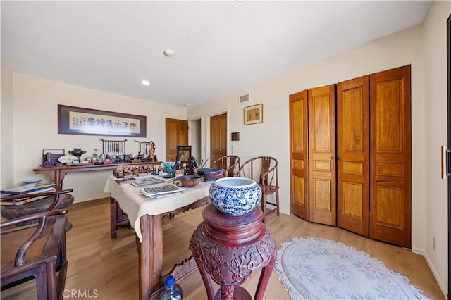 2360 Oakleaf Canyon Rd, Walnut, CA 91789 - dining space featuring light wood-style floors and recessed lighting