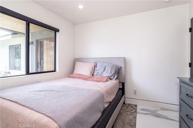 22940 Sherman Way, West Hills, CA 91307 - bedroom featuring recessed lighting and marble finish flooring