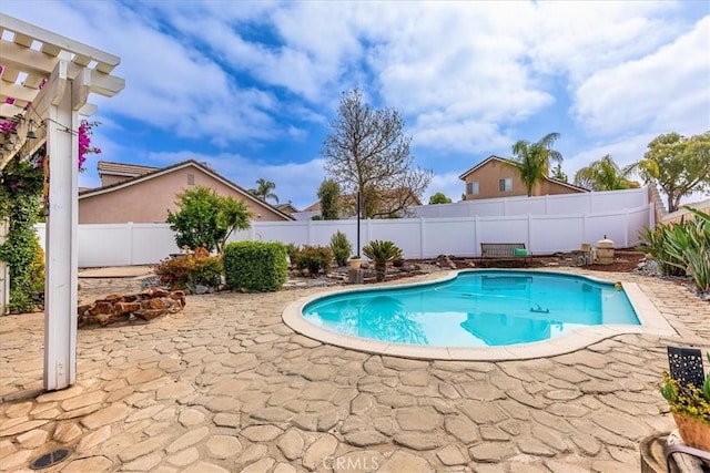 31488 Hallwood Ct, Menifee, CA 92584 - view of pool with a patio and a fenced backyard