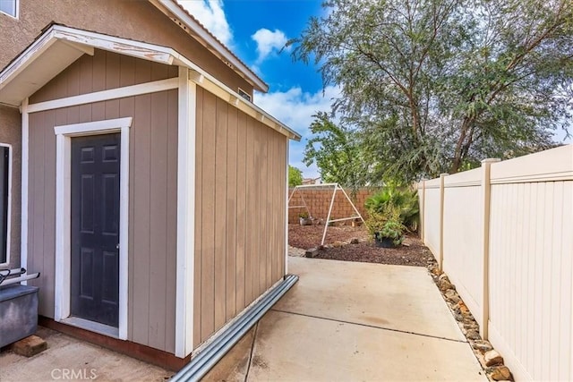 31488 Hallwood Ct, Menifee, CA 92584 - view of outbuilding featuring a fenced backyard