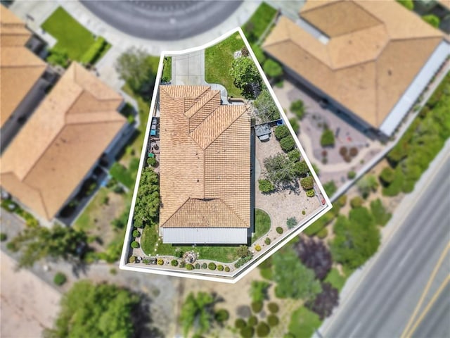 1574 Litchfield Ct, Banning, CA 92220 - aerial overview of property's location featuring property parcel outlined