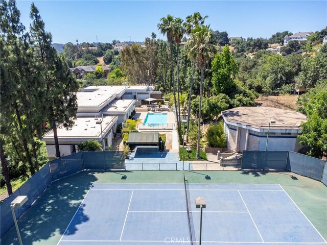 23615 Falcons View Dr, Diamond Bar, CA 91765 - view of tennis court
