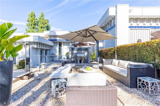 23615 Falcons View Dr, Diamond Bar, CA 91765 - view of patio / terrace with outdoor lounge area