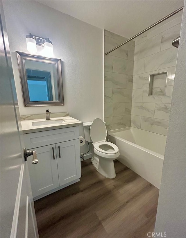 333 Burchett St Unit 203, Glendale, CA 91203 - bathroom featuring wood finished floors, vanity, and  shower combination