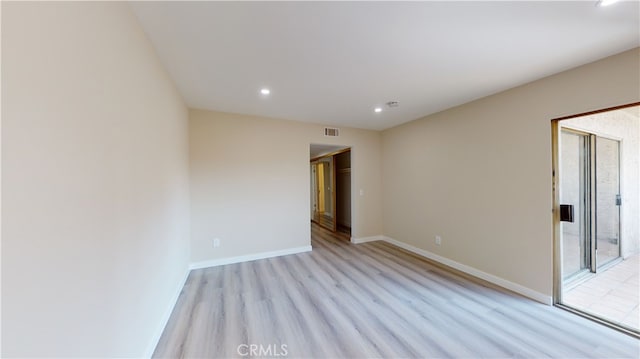 333 Burchett St Unit 203, Glendale, CA 91203 - unfurnished room featuring light wood-style floors and recessed lighting