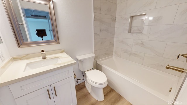 333 Burchett St Unit 203, Glendale, CA 91203 - full bath with vanity, wood finished floors, and bathing tub / shower combination