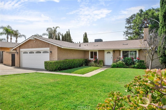 10113 Hemlock St, Rancho Cucamonga, CA 91730 - single story home featuring an attached garage, stucco siding, a front yard, and concrete driveway