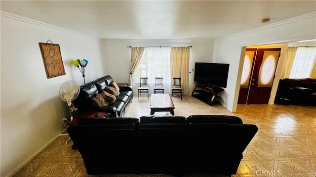 4127 W 130th St, Hawthorne, CA 90250 - living area featuring plenty of natural light and ornamental molding