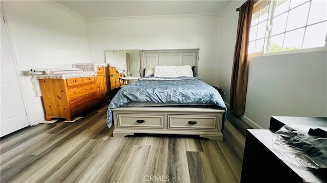 4127 W 130th St, Hawthorne, CA 90250 - bedroom with ornamental molding and dark wood finished floors