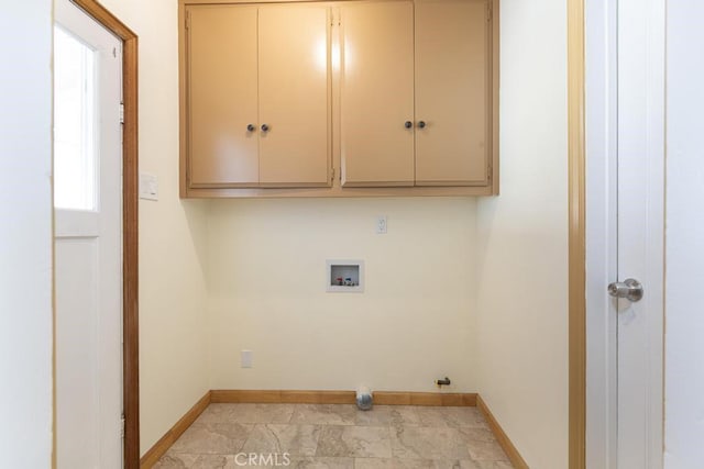 306 Belle Ave, Bakersfield, CA 93308 - washroom featuring cabinet space, washer hookup, and baseboards