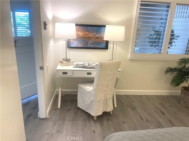 1411 Pelham Rd Unit 664H, Seal Beach, CA 90740 - home office with wood finished floors and baseboards
