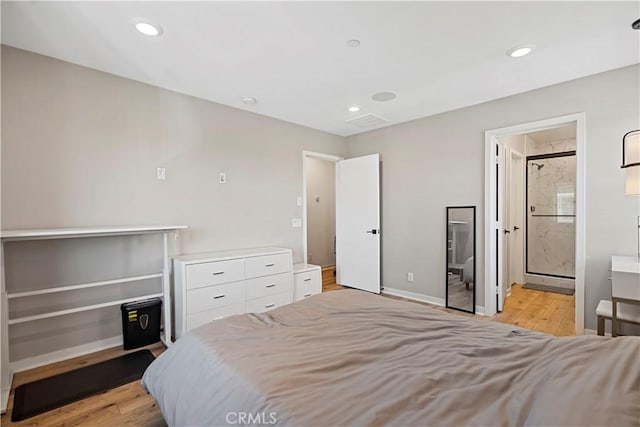 7436 Royal St, Buena Park, CA 90620 - bedroom featuring light wood-style flooring, baseboards, and recessed lighting