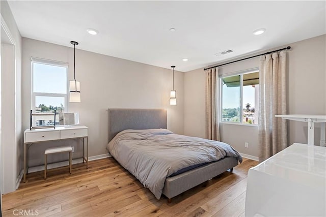 7436 Royal St, Buena Park, CA 90620 - bedroom featuring light wood finished floors, baseboards, and recessed lighting