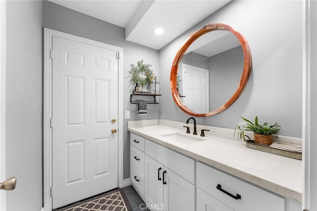 1270 Belle Rd, Calimesa, CA 92320 - bathroom featuring vanity and recessed lighting